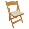 Corrigan Wooden Folding Chair With Seat Pad