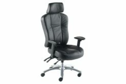 Ternin High Back Leather Operator Chair With Headrest