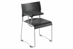 Pack Of 2 Matton Sled Framed Polypropylene Writing Tablet Chairs