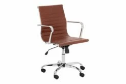 Geston Faux Leather Executive Brown Chair