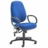 Orchid Deluxe High Back Lumbar Pump Operator Chair With Fixed Arms
