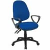 Vantage 2 Lever High Back Fabric Operator Chair With Fixed Arms