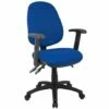 Vantage 3 Lever High Back Fabric Operator Chair With Adjustable Arms