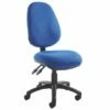 Full Lumbar 3 Lever High Back Fabric Operator Chair No Arms