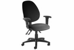 Vantage Plus High Back Asynchro Vinyl Operator Chair With Adjustable Arms