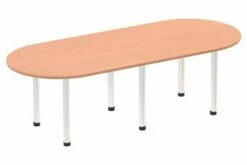 Vitali Radial End Boardroom Table (Tubular Legs)