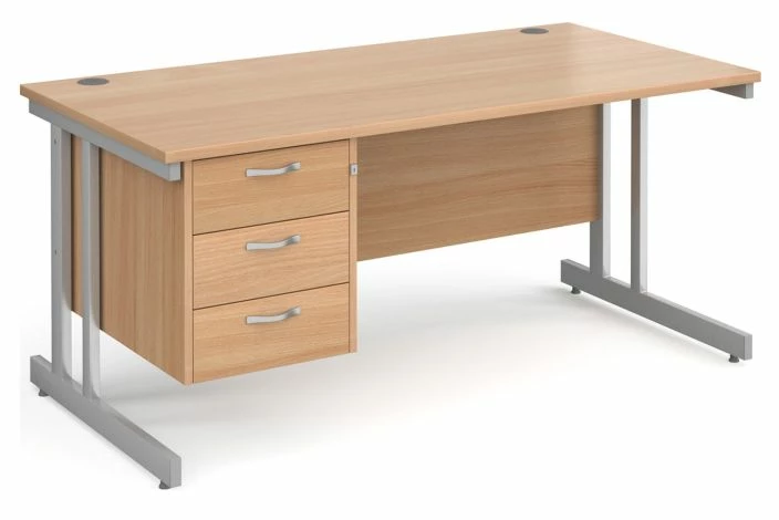 Tully II Rectangular Desk 3 Drawers - Image 2