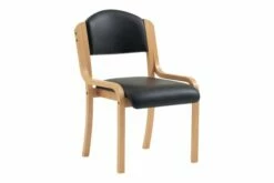 Verve Vinyl Stacking Side Chairs (Black)