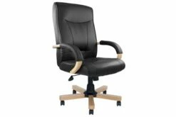 Drave High Back Leather Executive Chair (Black)