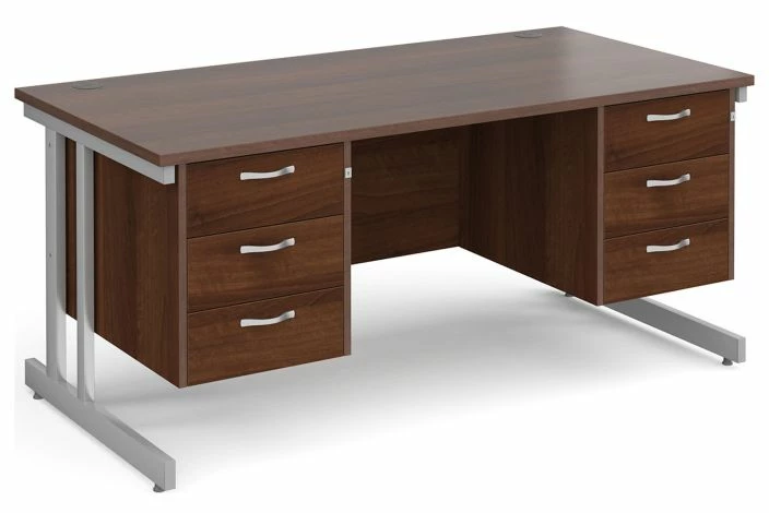 Tully II Rectangular Desk 3+3 Drawers - Image 4