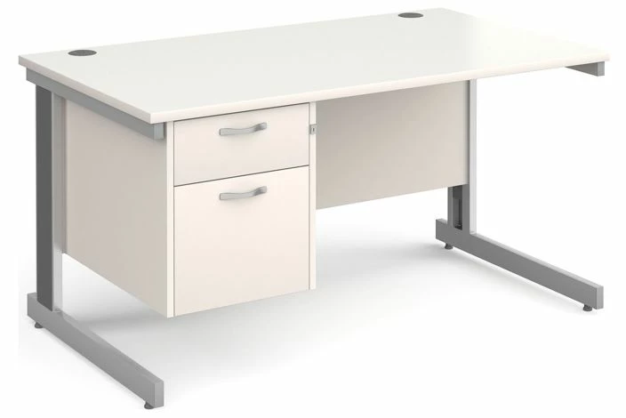 Tully Deluxe Rectangular Desk 2 Drawers - Image 5