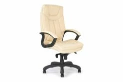 Sherman Leather Faced Executive Chair (Cream)