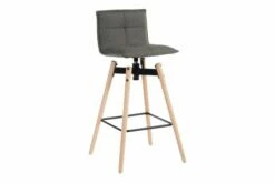 Sutton Fabric Bar Stool With Light Wood Legs