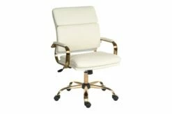 Cedric Faux Leather Vintage Executive Chair (White)