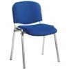 Pack Of 4 Chrome Frame Stacking Conference Chairs