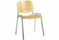 Pack Of 4 Wooden Stacking Conference Chairs