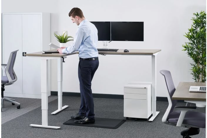Bailey Triple Motor Height Adjustable Corner Desks - Image 4
