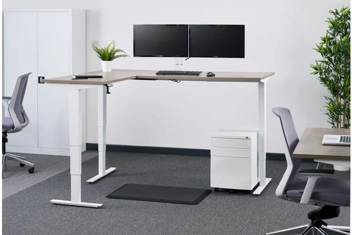 Bailey Triple Motor Height Adjustable Corner Desks - Image 3