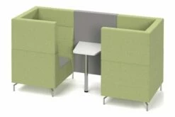 Plato 2 Tone Fabric 2 Person Meeting Booth