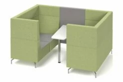 Plato 2 Tone Fabric 4 Person Meeting Booth