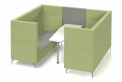 Plato 2 Tone Fabric 6 Person Meeting Booth