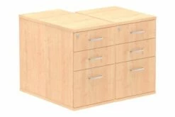 All Maple Desk High Pedestal