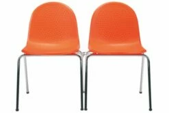 Pack Of 4 Nixon Stacking Side Chairs With Link