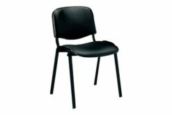 Vogue Vinyl ISO Black Framed Stacking Conference Chair (Black)