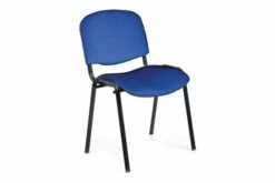 Vogue Fabric ISO Black Framed Stacking Conference Chair (Blue)