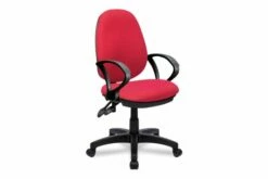 Barker High Back Fabric Operator Chair With Fixed Arms