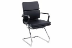 Dole Bonded Leather Cantilever Chair (Black)