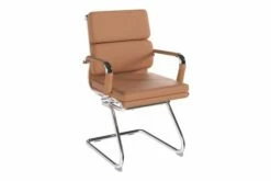 Dole Bonded Leather Cantilever Chair (Brown)
