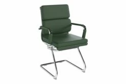 Dole Bonded Leather Cantilever Chair (Forest Green)