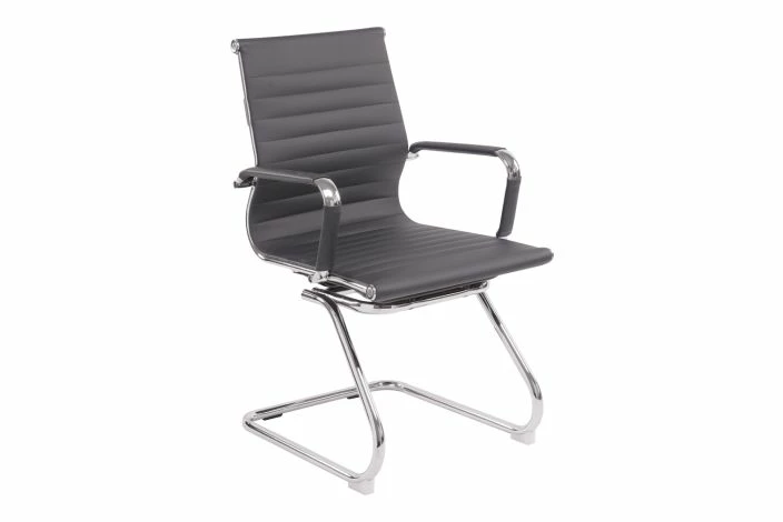 Andruzzi Bonded Leather Cantilever Chair (Grey)