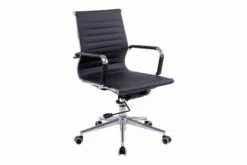 Andruzzi Medium Back Bonded Leather Executive Chair (Black)