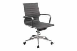Andruzzi Medium Back Bonded Leather Executive Chair (Grey)