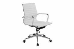 Andruzzi Medium Back Bonded Leather Executive Chair (White)