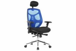 Dornock Blue High Mesh Back Operator Chair With Headrest