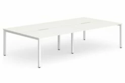 Pamola Double Back To Back Bench Desk (White Legs)