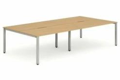 Pamola Double Back To Back Bench Desk (Silver Legs)