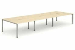 All Maple Triple Back To Back Bench Desk