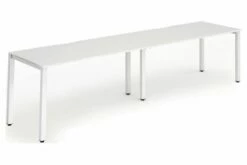 Pamola Double Bench Desk (White Legs)