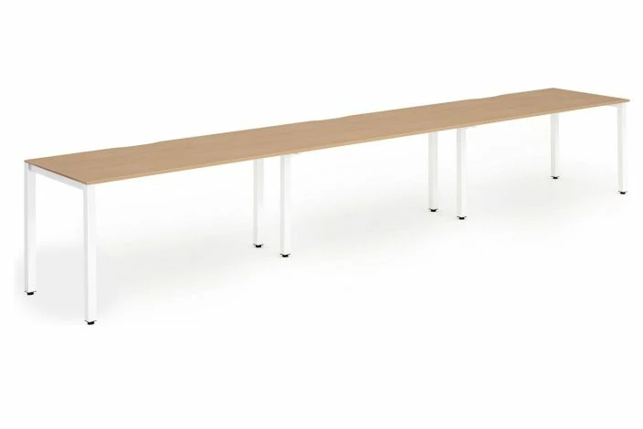 Pamola Triple Bench Desk (White Legs) - Image 5