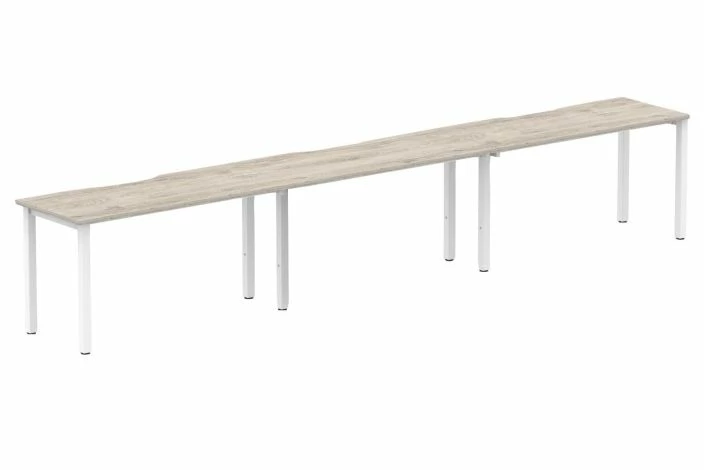 Pamola Triple Bench Desk (White Legs) - Image 6