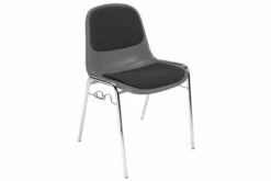 Pack Of 4 Reagan Stacking Side Chairs With Link & Upholstered Seat & Back