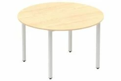 All Maple Circular Meeting Table (Square Legs)