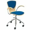 Serena Swivel Chair With Upholstered Seat & Back