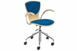 Serena Swivel Chair With Upholstered Seat & Back