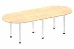 All Maple Radial End Boardroom Table (Tubular Legs)