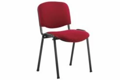 Pack Of 4 Summit Fabric ISO Stacking Conference Chairs With Black Frame
